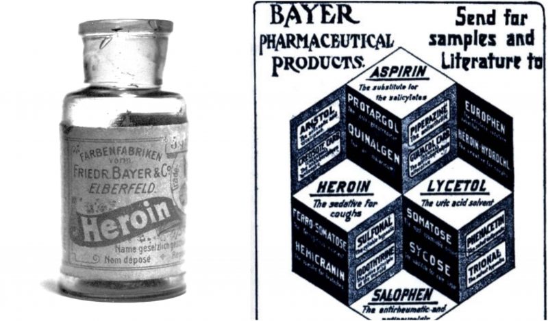 Heroin was a trademarked medicine by the Bayer company in the ...
